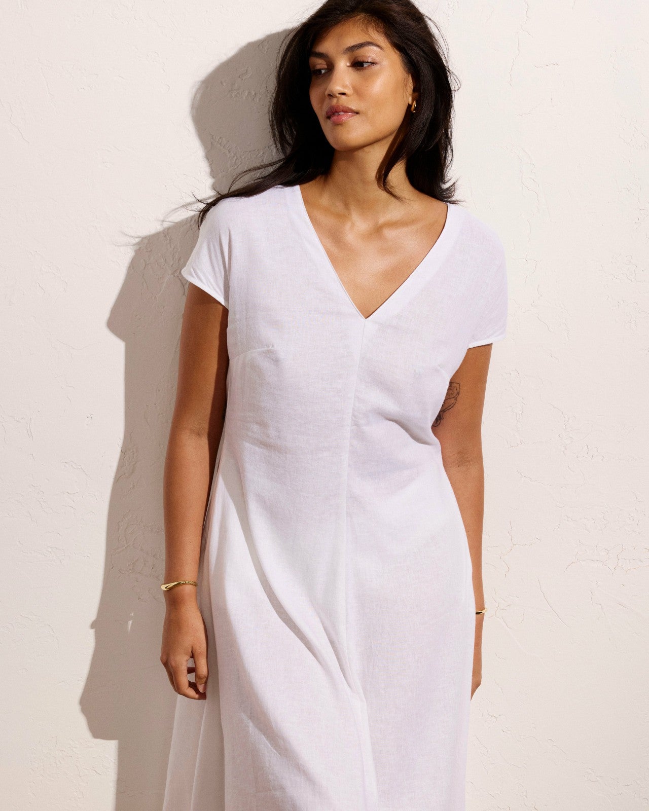 Louvre Bow Back Linen Blend Dress - Universal Standard