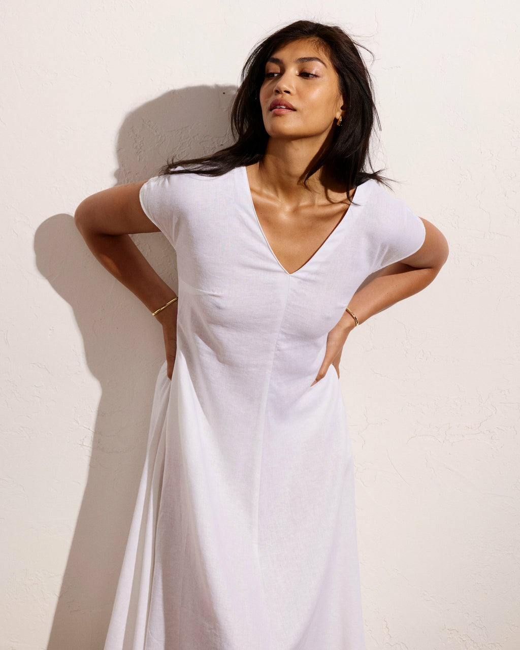 Louvre Bow Back Linen Blend Dress - Universal Standard