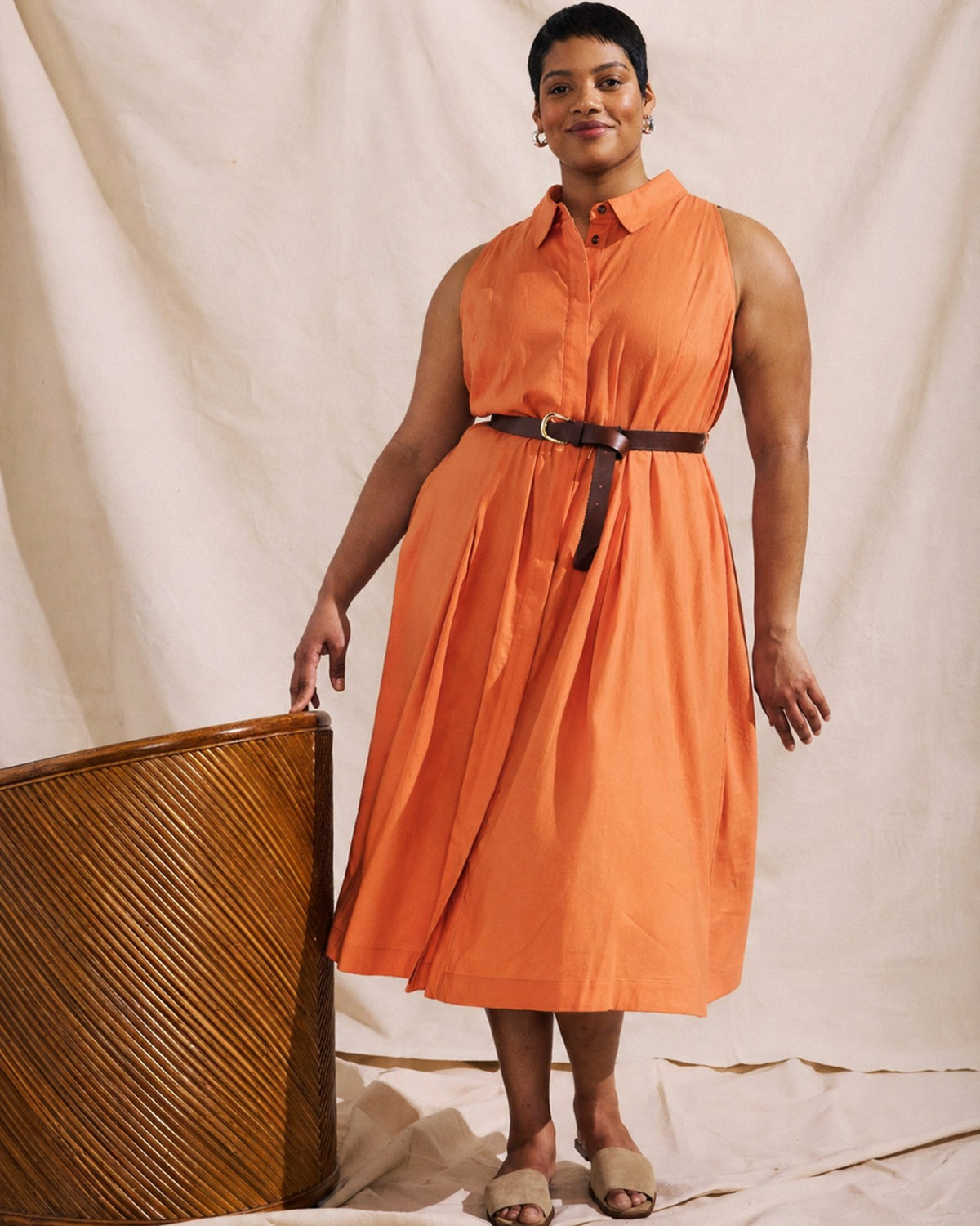 Adelaide Linen Blend Shirtdress - Universal Standard