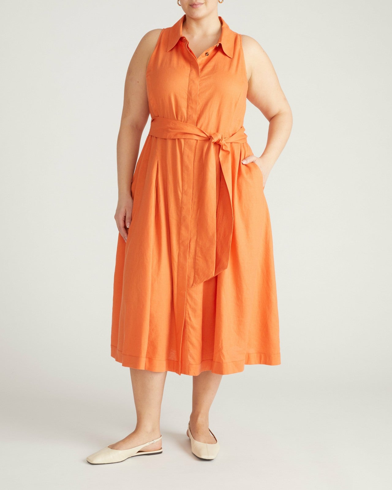 Adelaide Linen Blend Shirtdress - Universal Standard