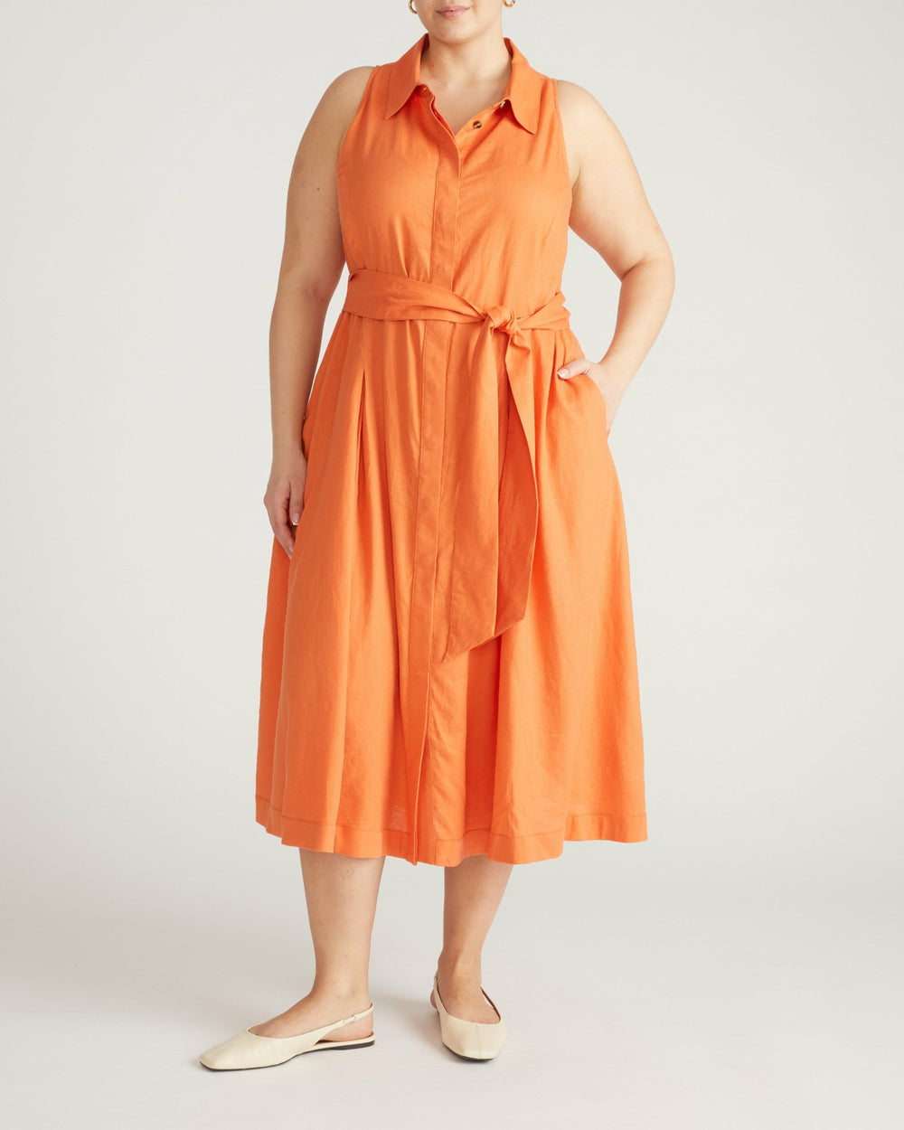 Adelaide Linen Blend Shirtdress - Universal Standard