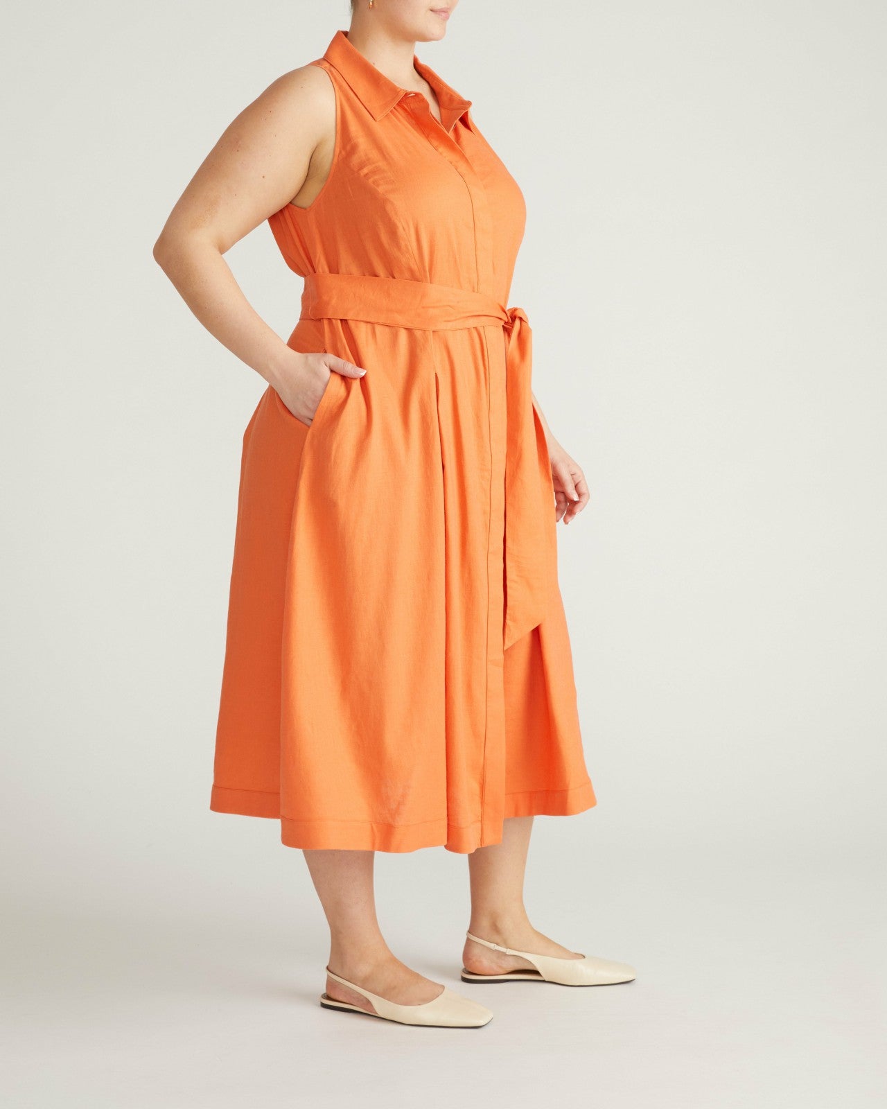 Adelaide Linen Blend Shirtdress - Universal Standard