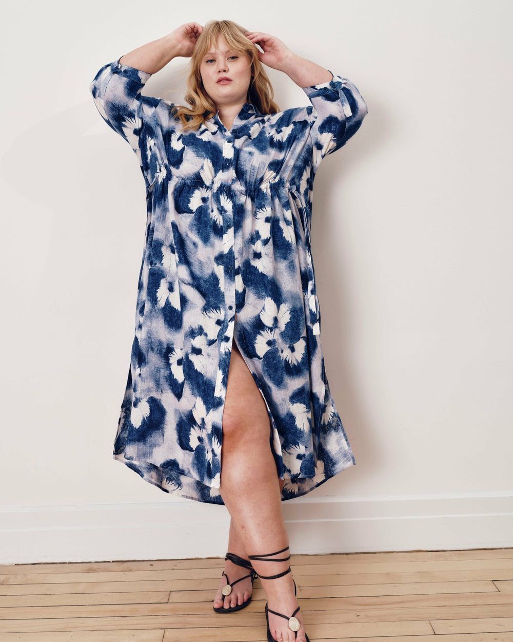 Paros Drawstring Linen Blend Shirtdress - Universal Standard