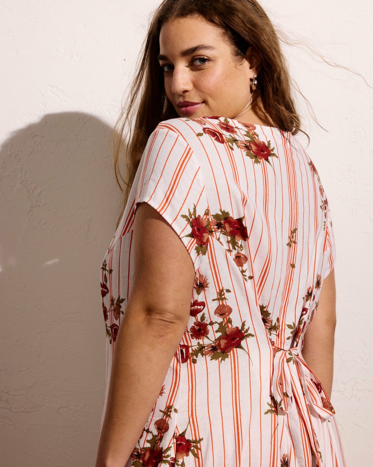 Sunset Linen Blend Flounce Dress - Universal Standard