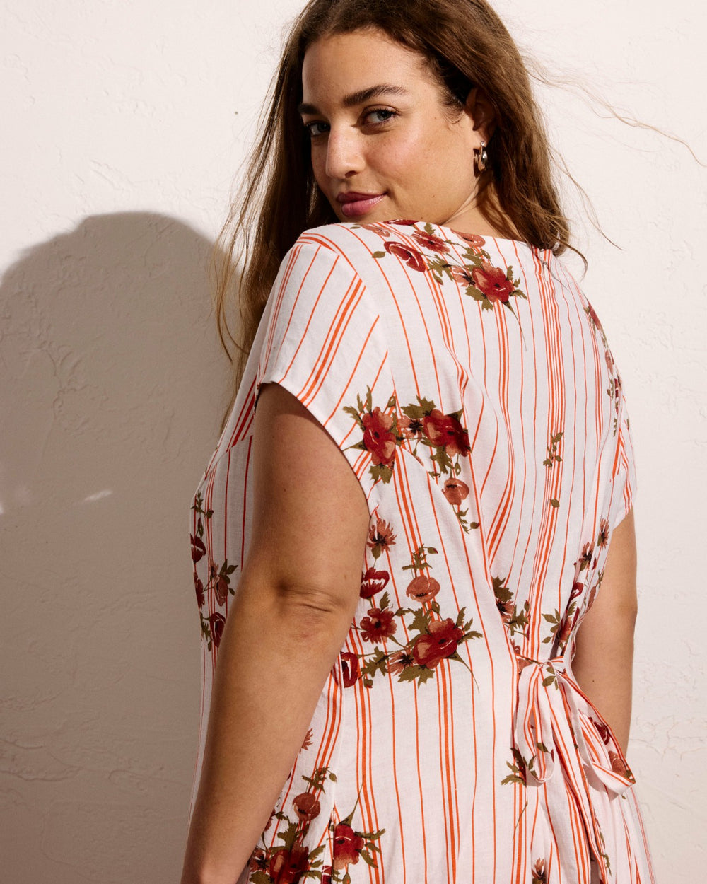 Sunset Linen Blend Flounce Dress - Universal Standard