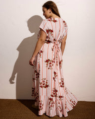 Sunset Linen Blend Flounce Dress - Universal Standard