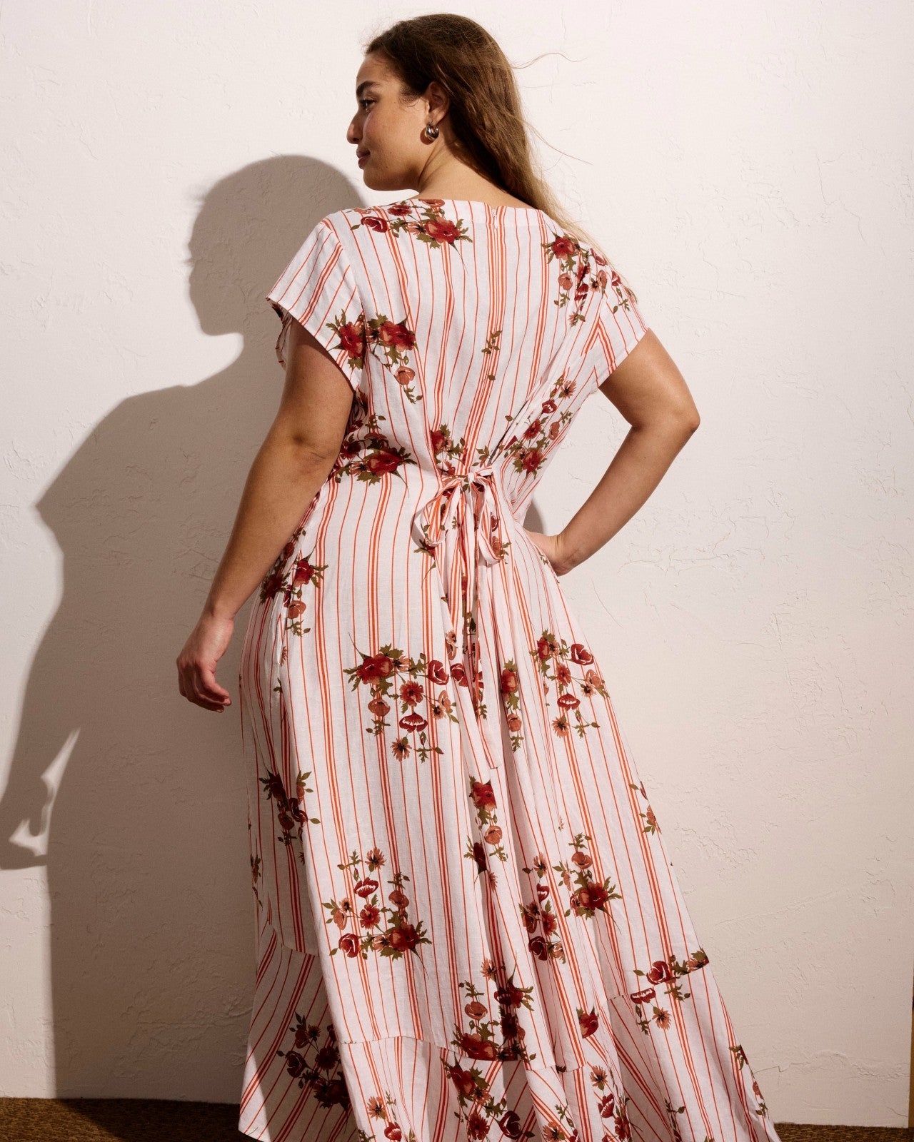 Sunset Linen Blend Flounce Dress - Universal Standard
