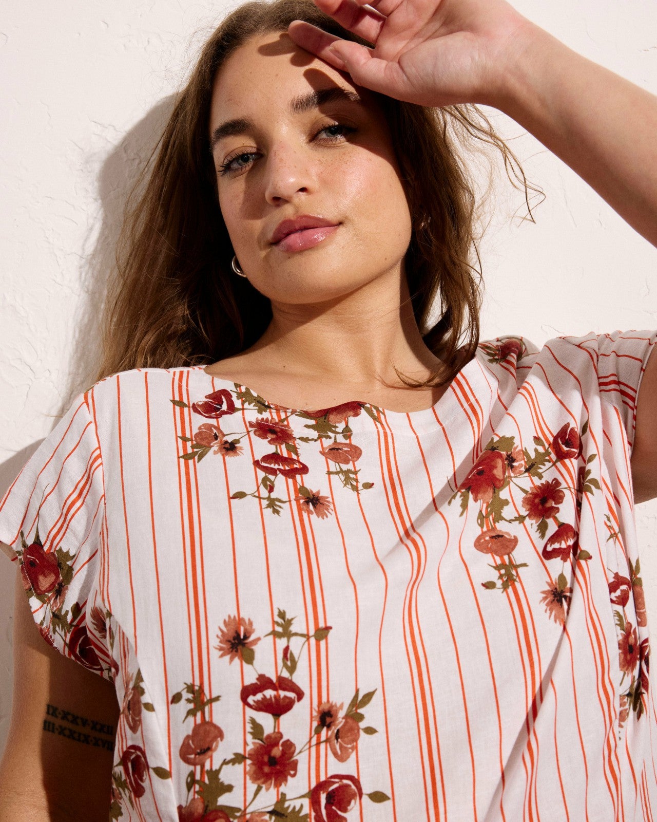 Sunset Linen Blend Flounce Dress - Universal Standard