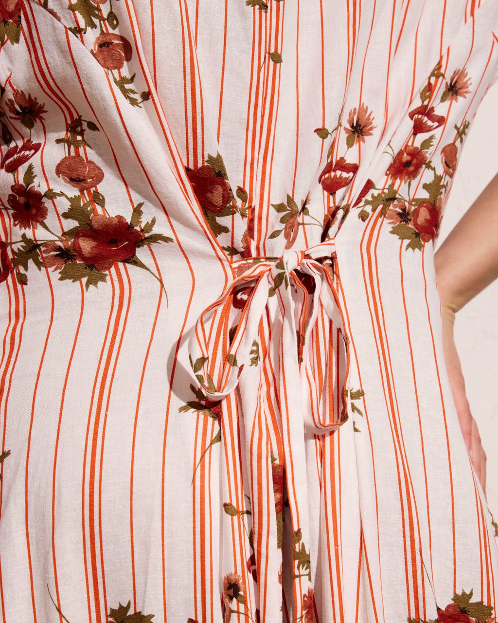 Sunset Linen Blend Flounce Dress - Universal Standard