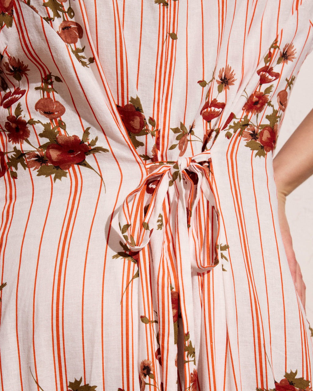 Sunset Linen Blend Flounce Dress - Universal Standard