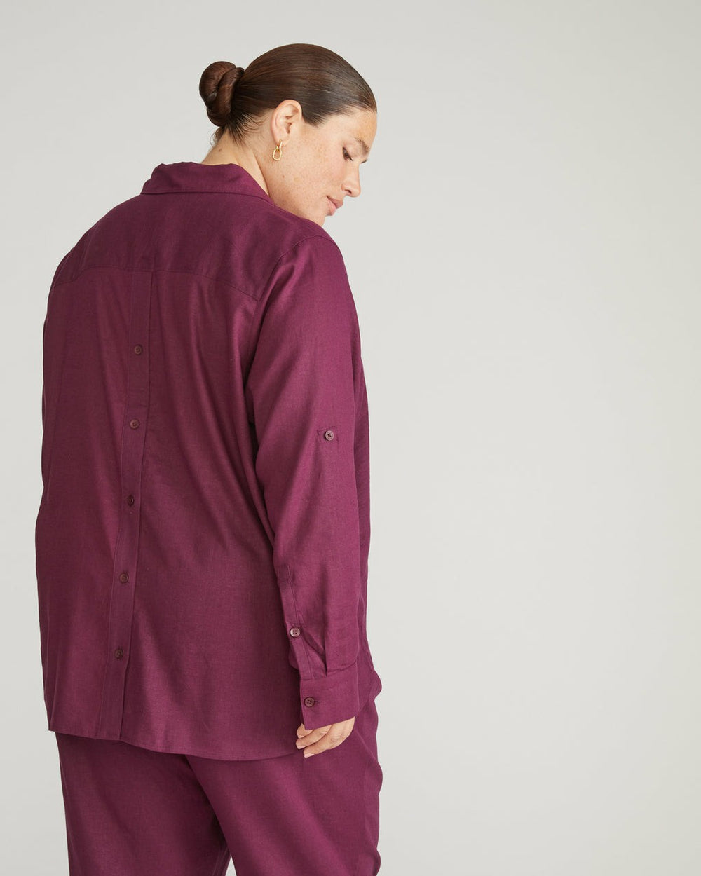 Button Back Linen Blend Polo Shirt - Universal Standard