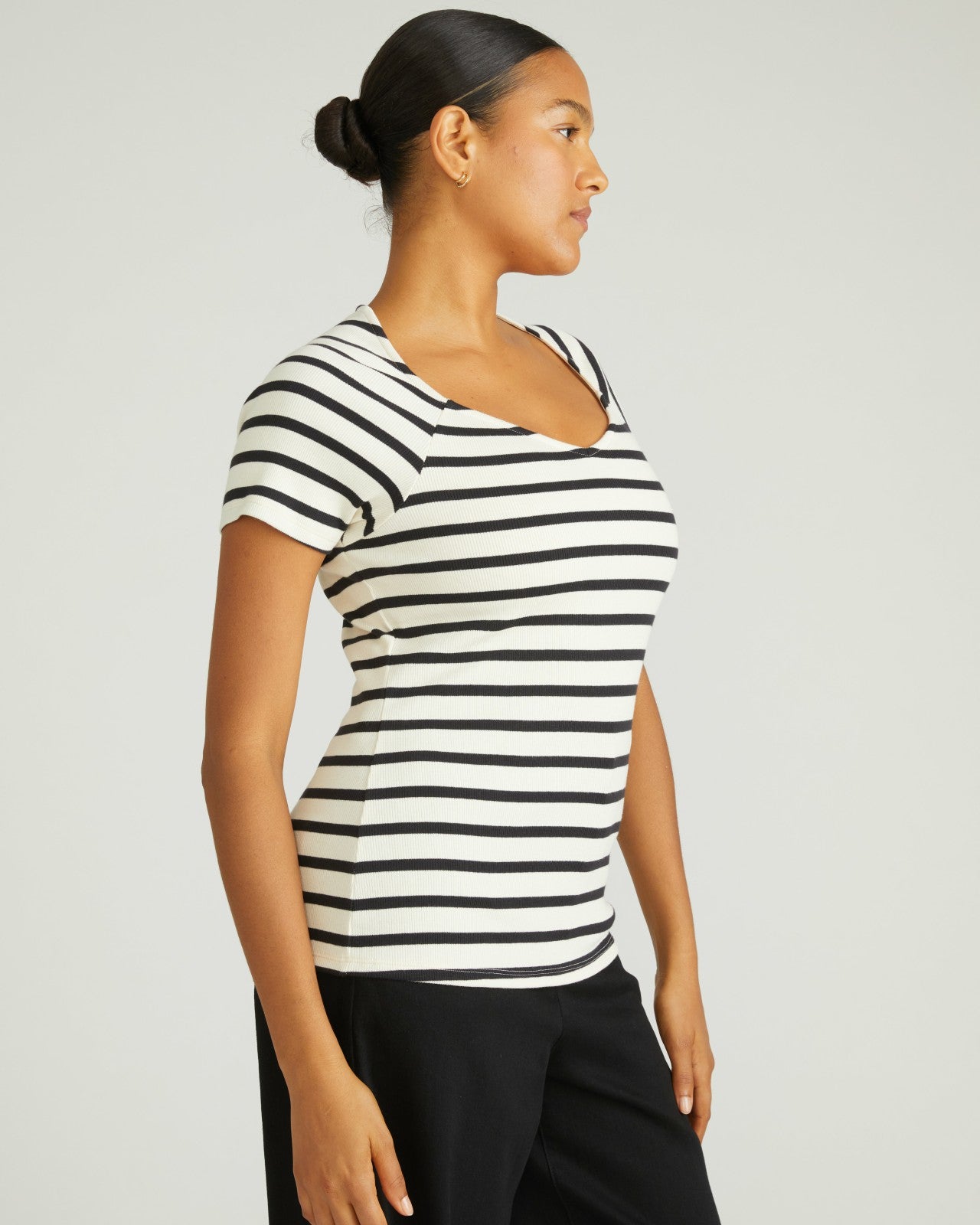 Carey Ribbed Sweetheart Tee - Universal Standard