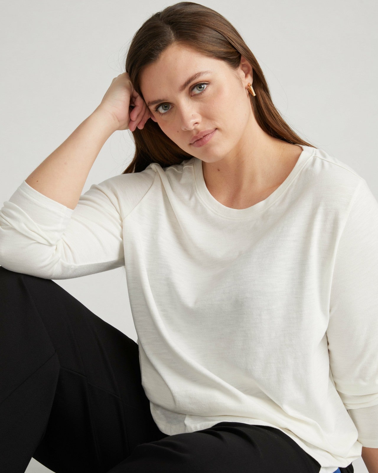 Light-As-Air Long Sleeve Crew Neck Tee - Universal Standard