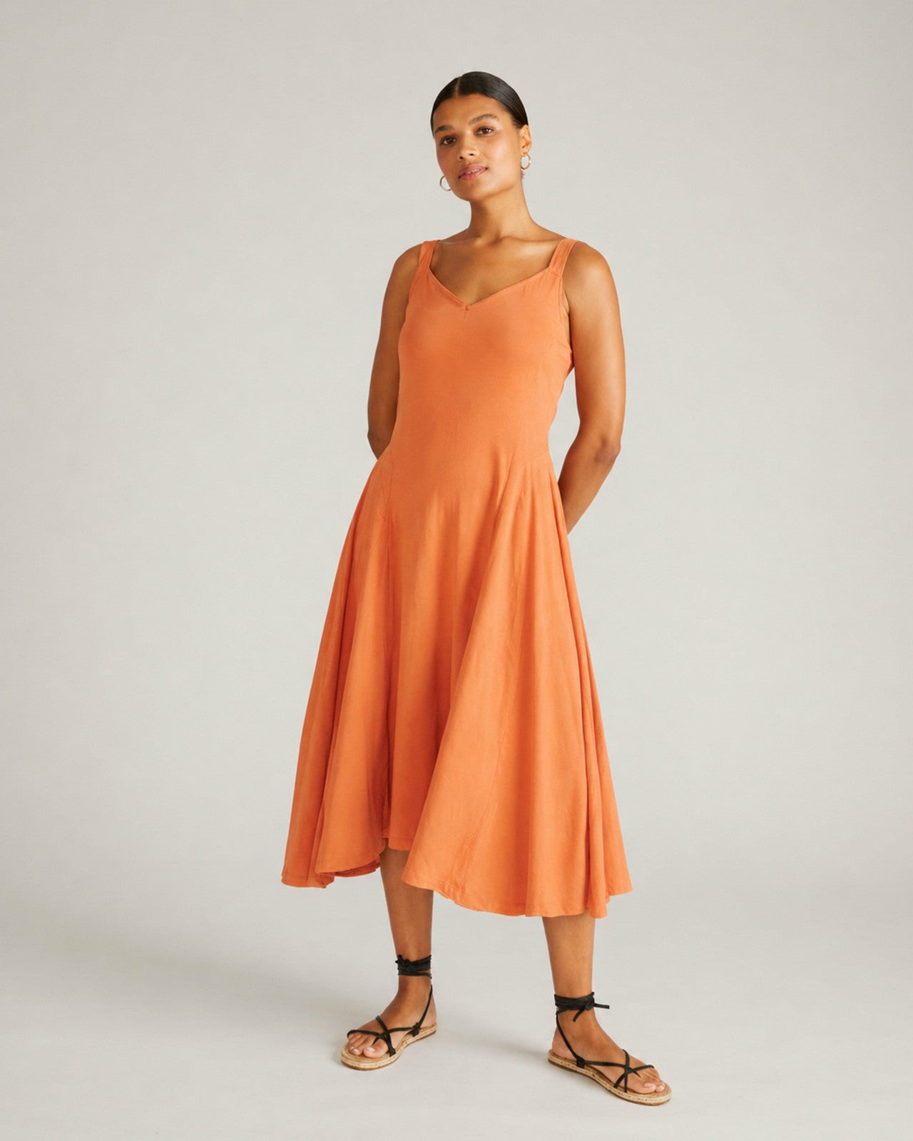 Sunshower Flowy Linen Blend Dress - Universal Standard