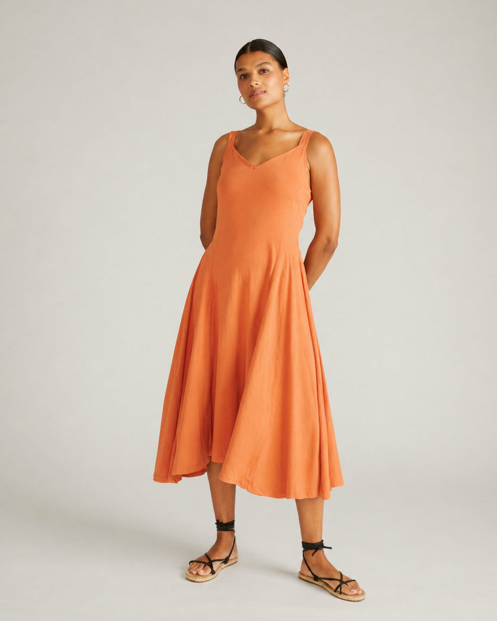 Sunshower Flowy Linen Blend Dress - Universal Standard