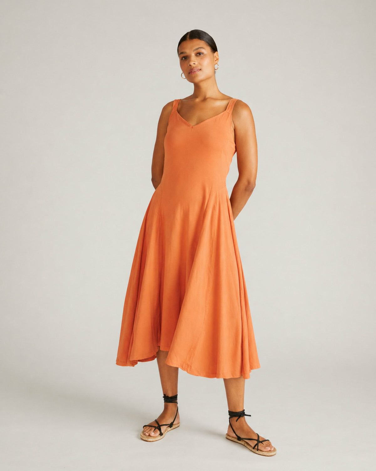 Sunshower Flowy Linen Blend Dress - Universal Standard