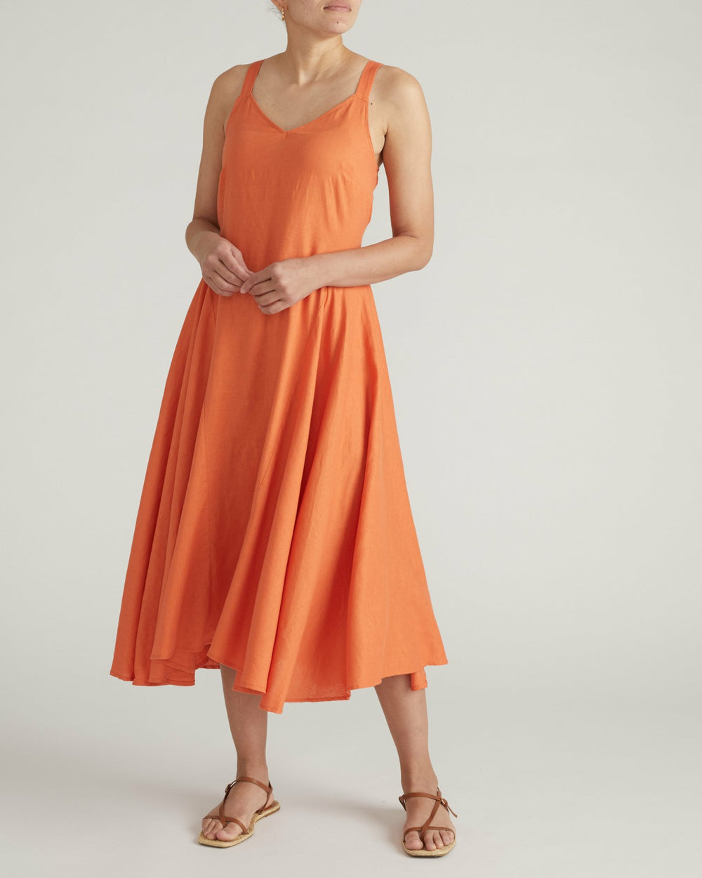 Sunshower Flowy Linen Blend Dress - Universal Standard