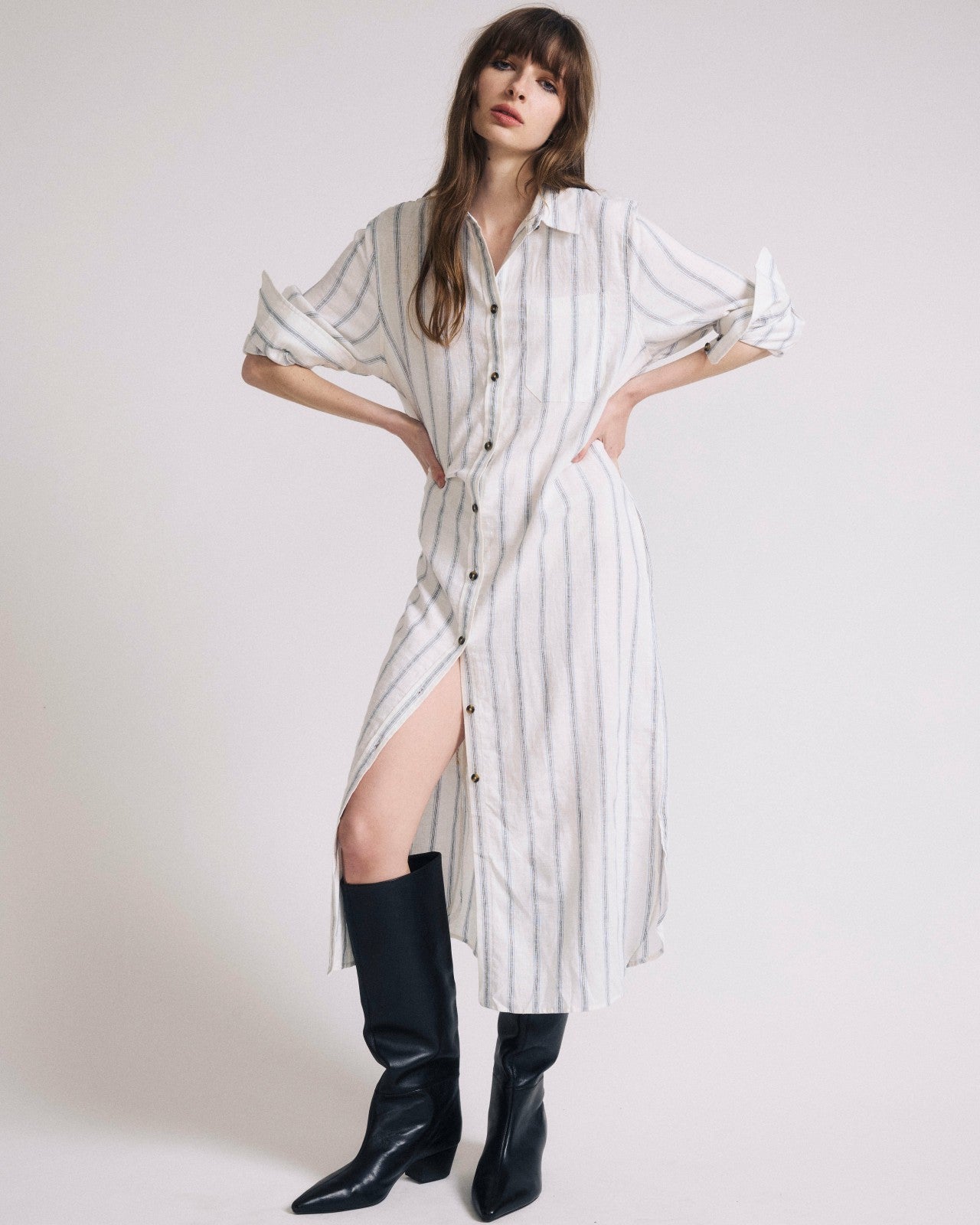 Odeon Linen Blend Shirtdress - Universal Standard