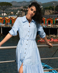 Alix Embroidered Linen Blend Shirtdress - Universal Standard