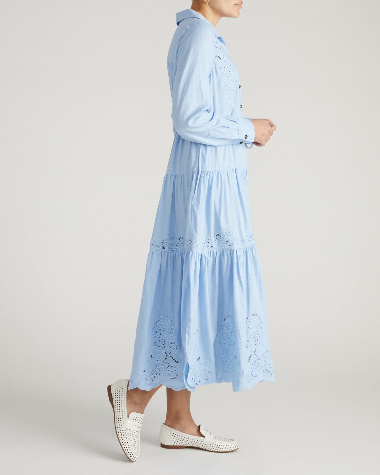 Alix Embroidered Linen Blend Shirtdress - Universal Standard