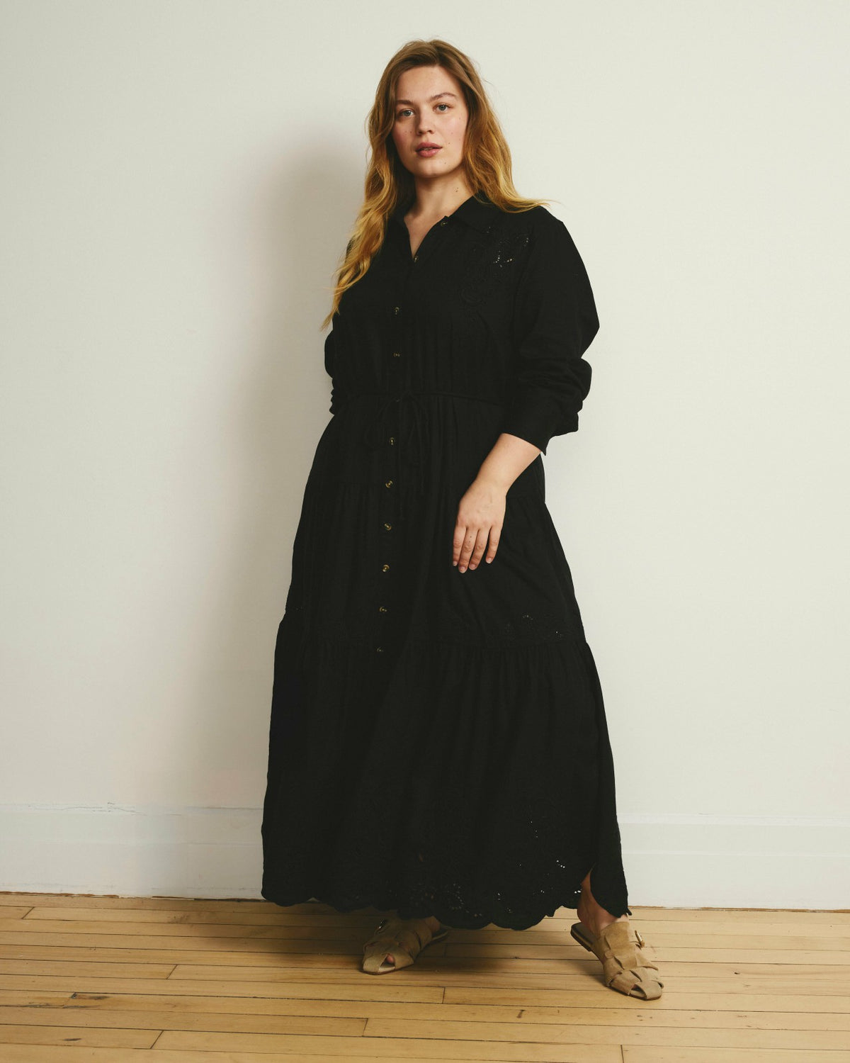 Alix Embroidered Linen Blend Shirtdress - Universal Standard