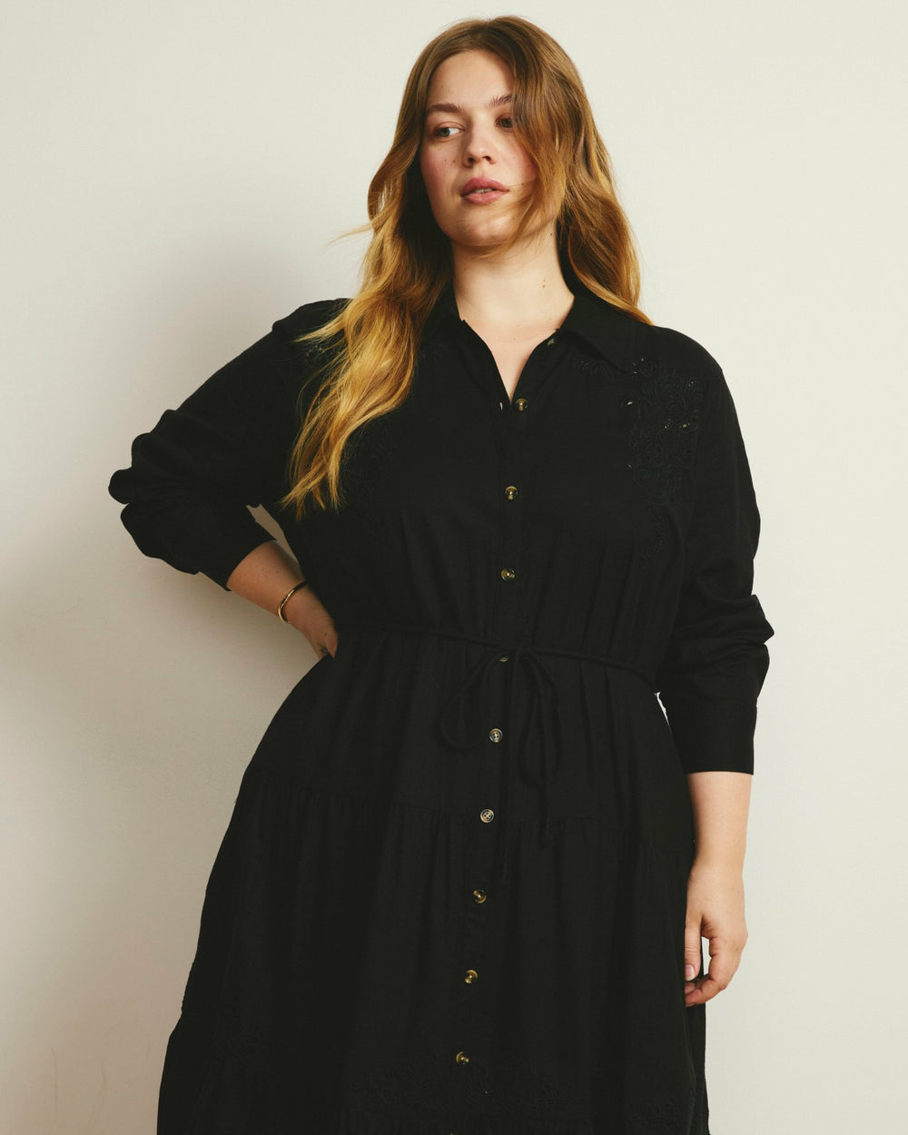 Alix Embroidered Linen Blend Shirtdress - Universal Standard