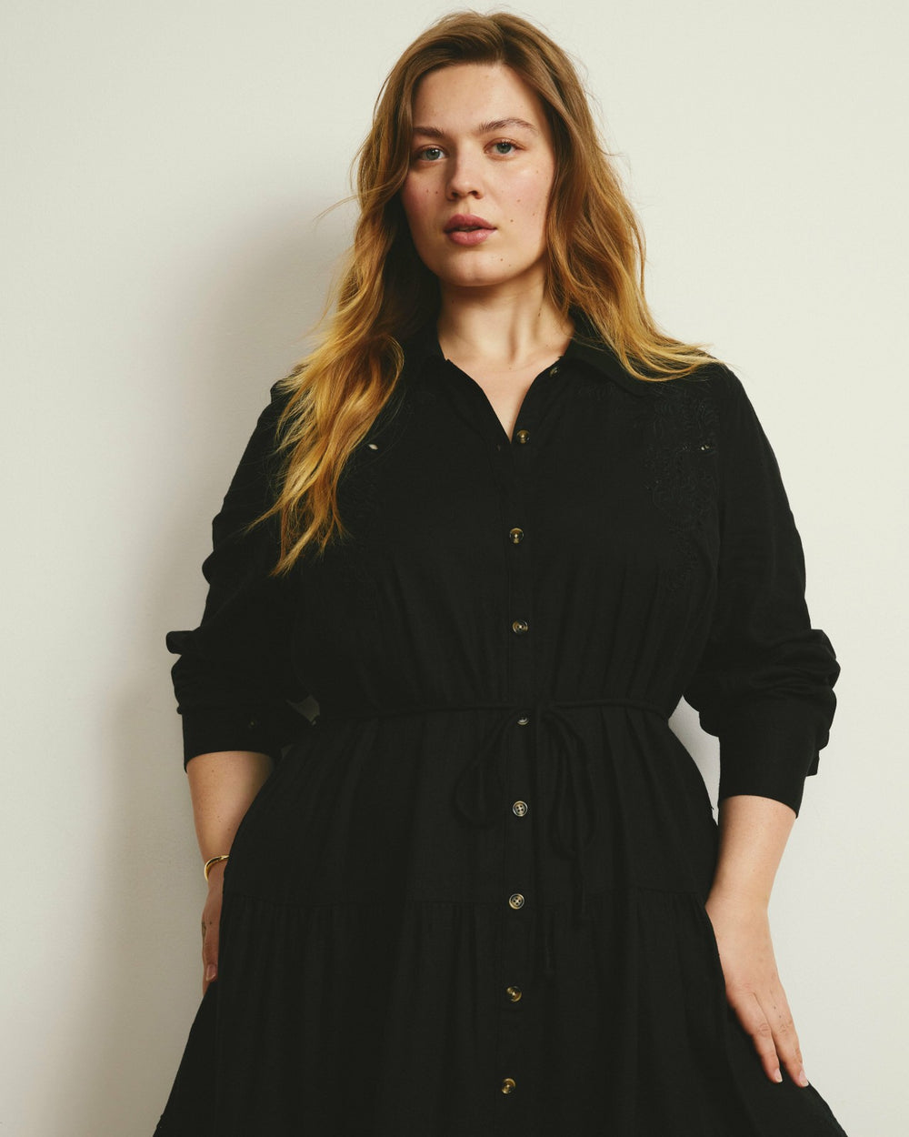 Alix Embroidered Linen Blend Shirtdress - Universal Standard