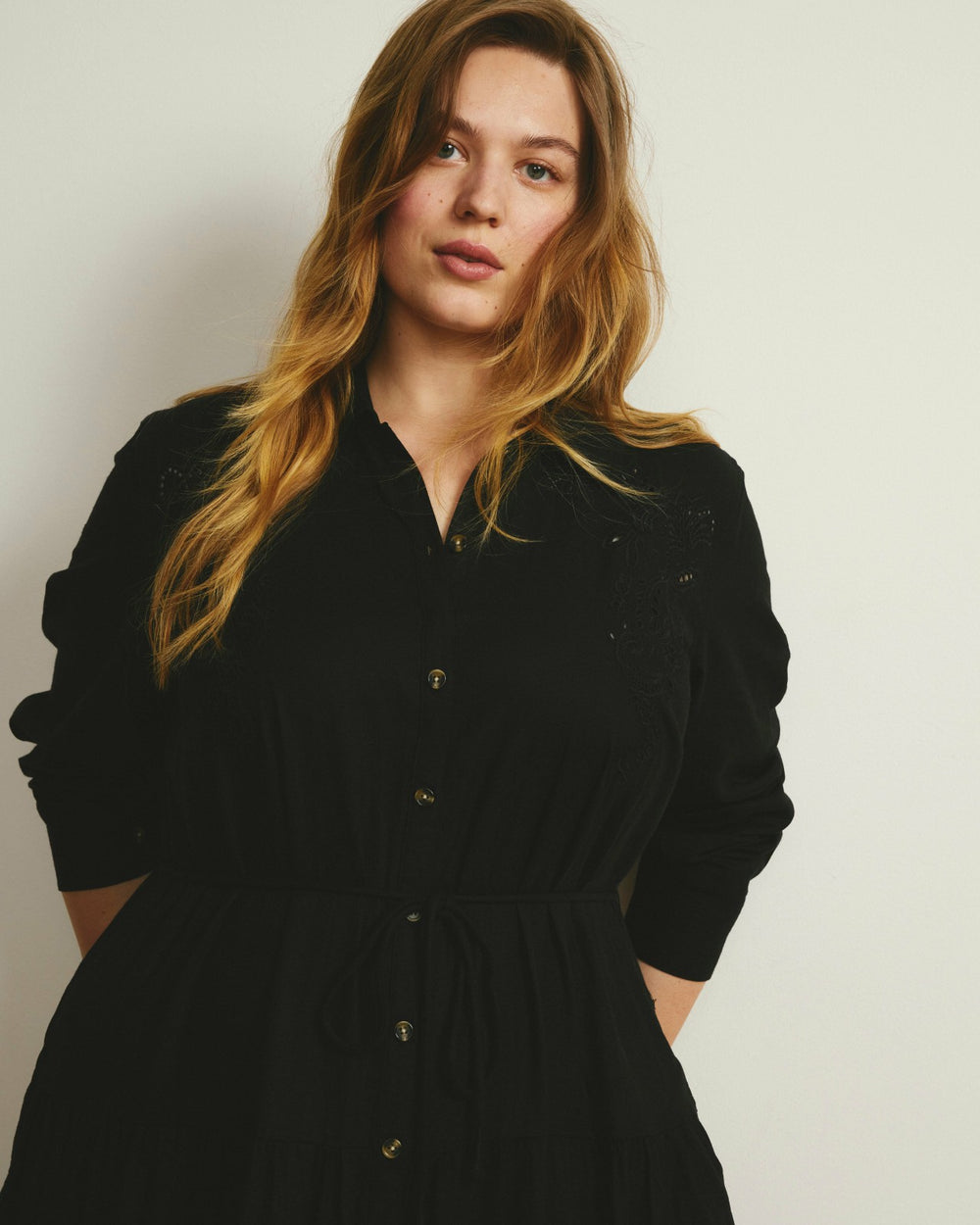Alix Embroidered Linen Blend Shirtdress - Universal Standard