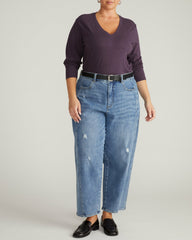 Light-As-Air Long Sleeve V Neck Tee - Universal Standard