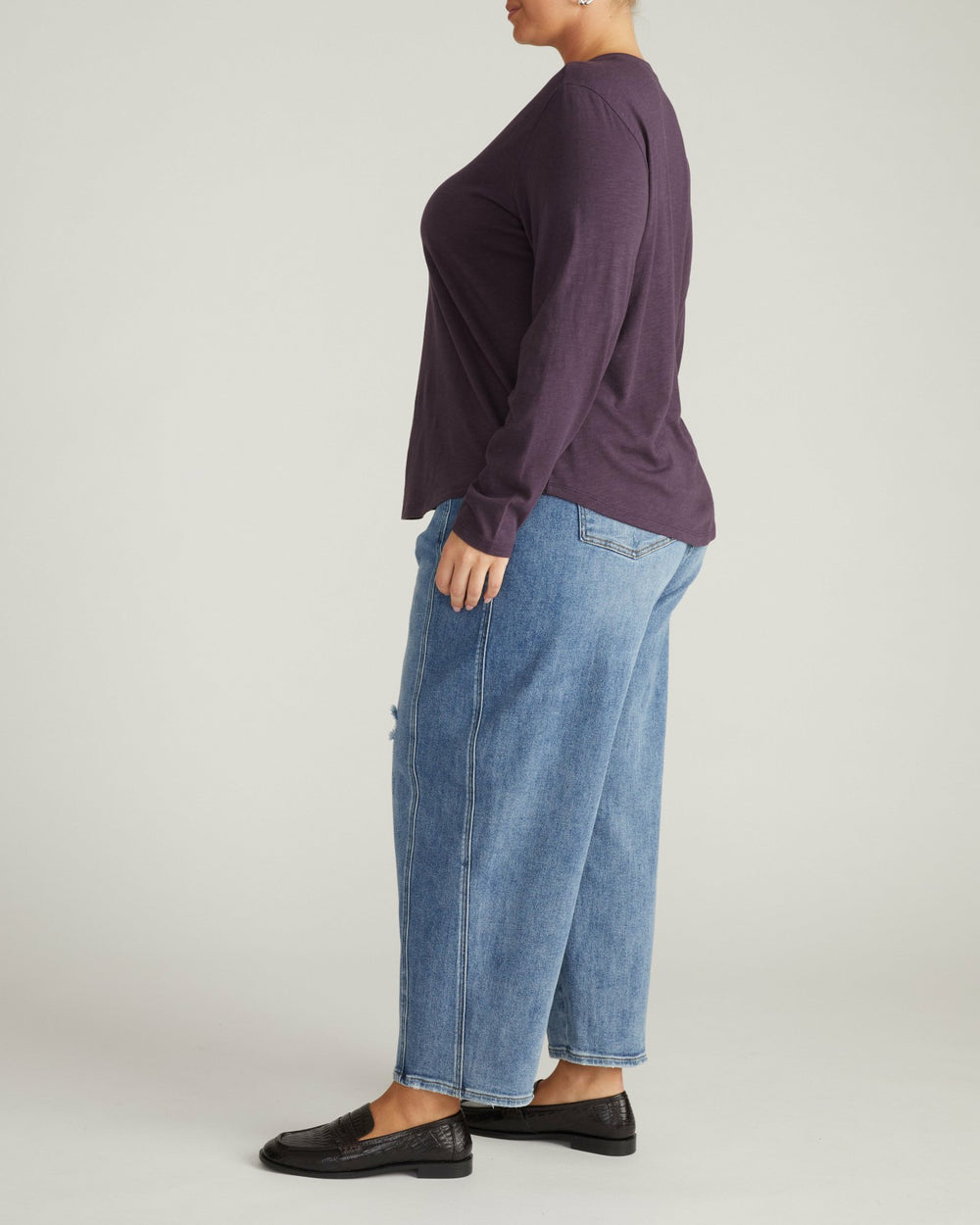 Light-As-Air Long Sleeve V Neck Tee - Universal Standard