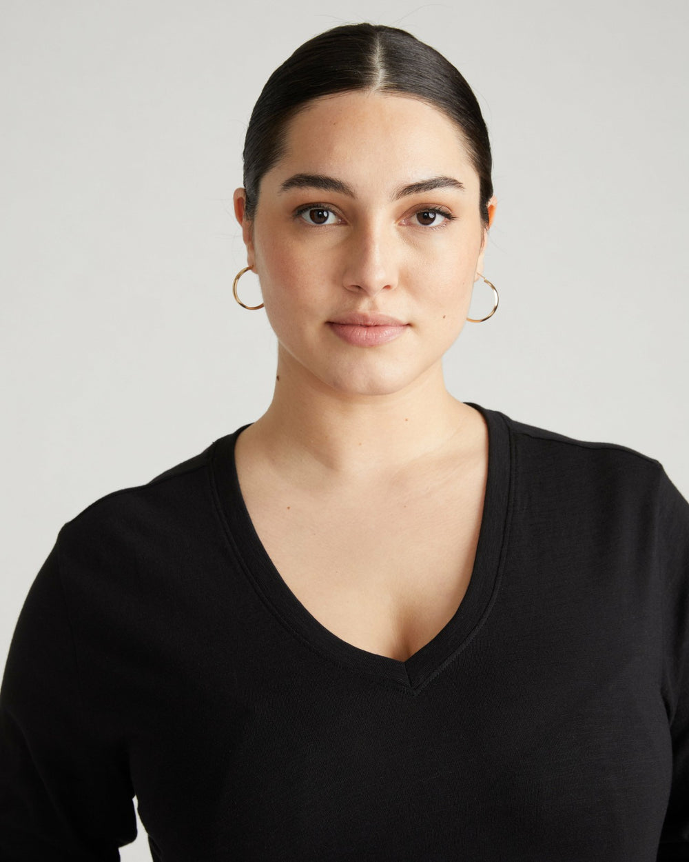 Light-As-Air Long Sleeve V Neck Tee - Universal Standard