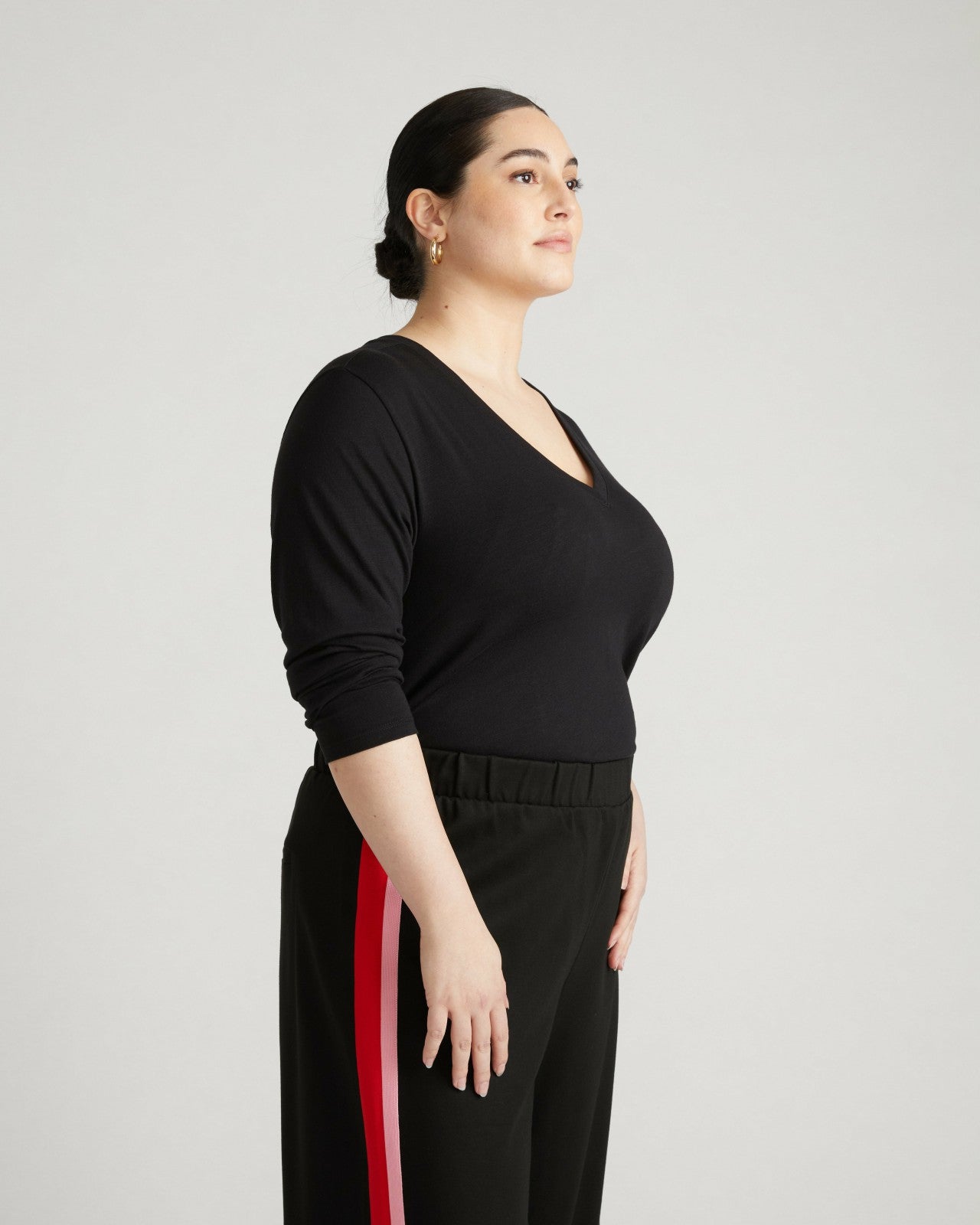 Light-As-Air Long Sleeve V Neck Tee - Universal Standard