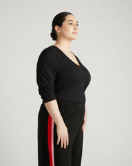 Light-As-Air Long Sleeve V Neck Tee - Universal Standard