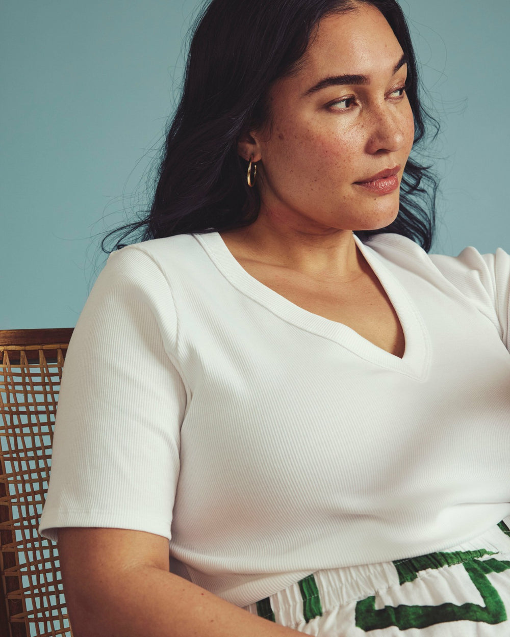Classic V-Neck Ribbed Tee - Universal Standard