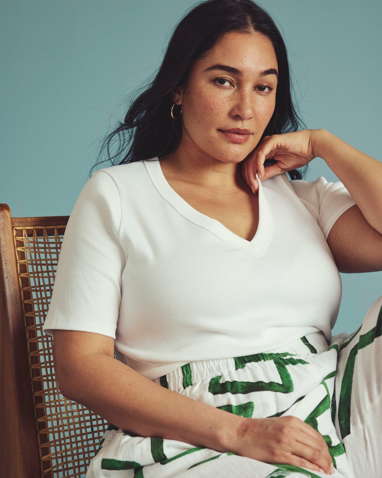 Classic V-Neck Ribbed Tee - Universal Standard