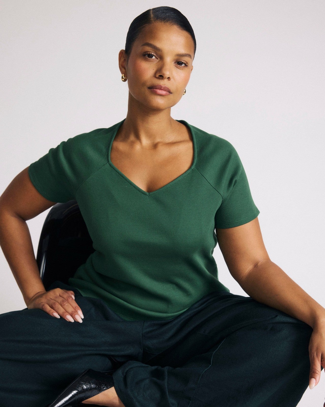 Carey Ribbed Sweetheart Tee - Universal Standard