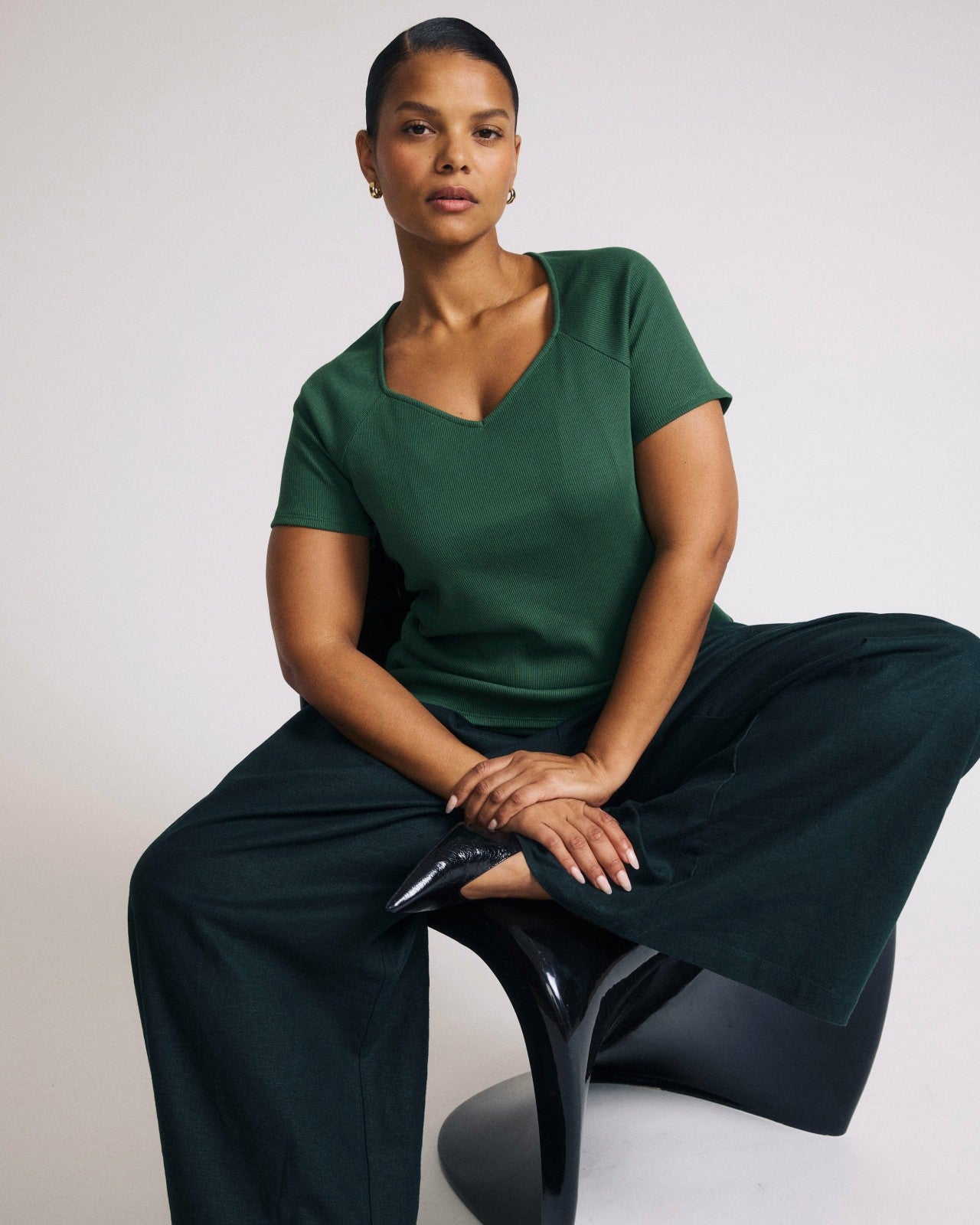 Carey Ribbed Sweetheart Tee - Universal Standard