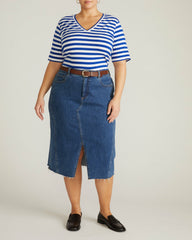 Maia Stovepipe Sleeve V Neck Tee - Universal Standard