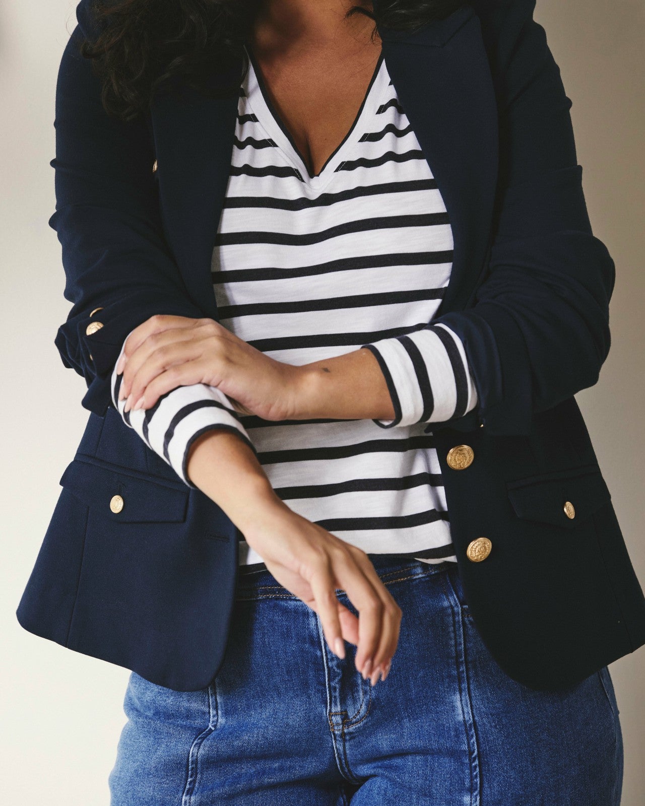 Light-As-Air Long Sleeve V Neck Tee - Universal Standard