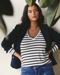 Light-As-Air Long Sleeve V Neck Tee - Universal Standard