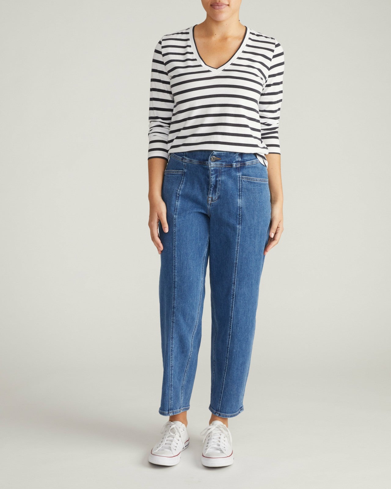 Light-As-Air Long Sleeve V Neck Tee - Universal Standard