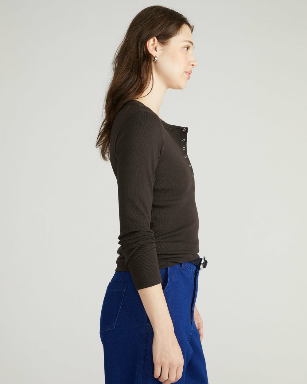 Henley Long Sleeve Ribbed Tee - Universal Standard