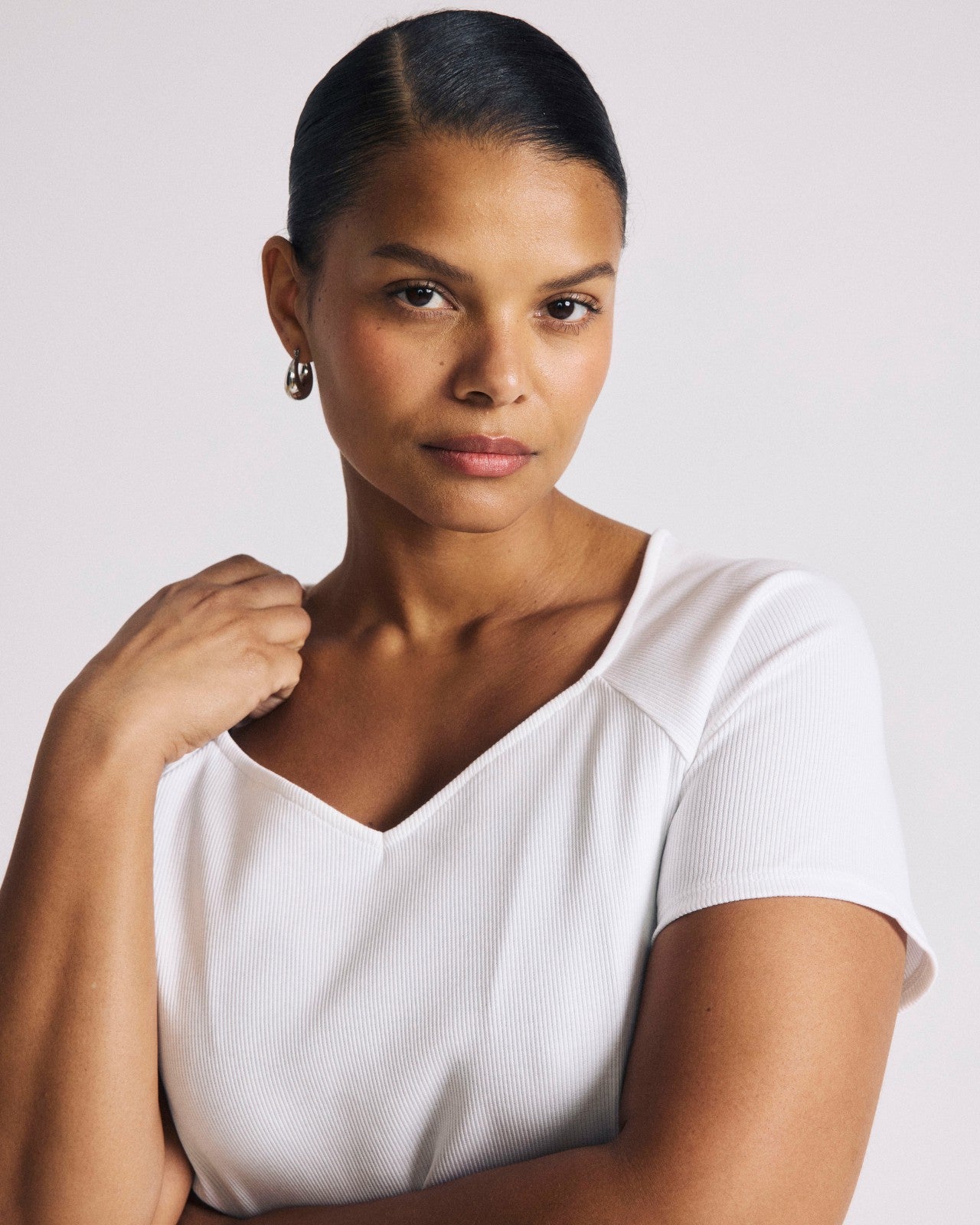 Carey Ribbed Sweetheart Tee - Universal Standard