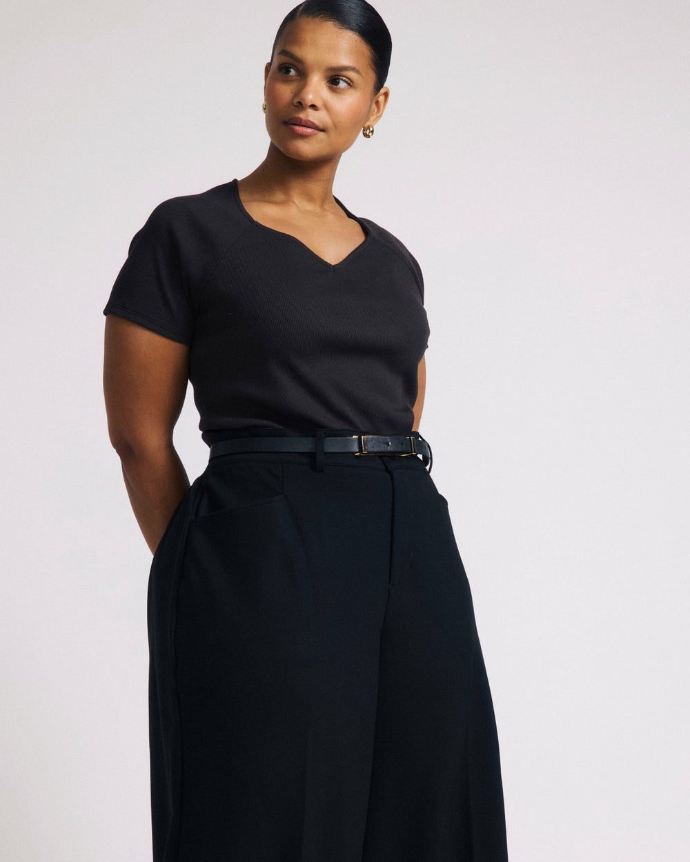 Carey Ribbed Sweetheart Tee - Universal Standard