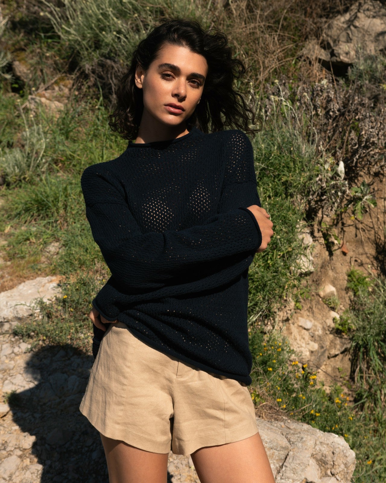 Positano Pointelle Mock Neck Sweater - Universal Standard