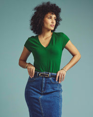 Ashley V Neck Cap Sleeve Tee - Universal Standard