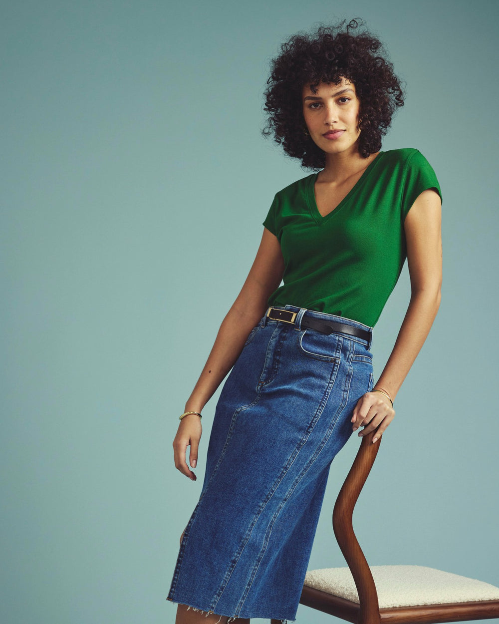 Ashley V Neck Cap Sleeve Tee - Universal Standard
