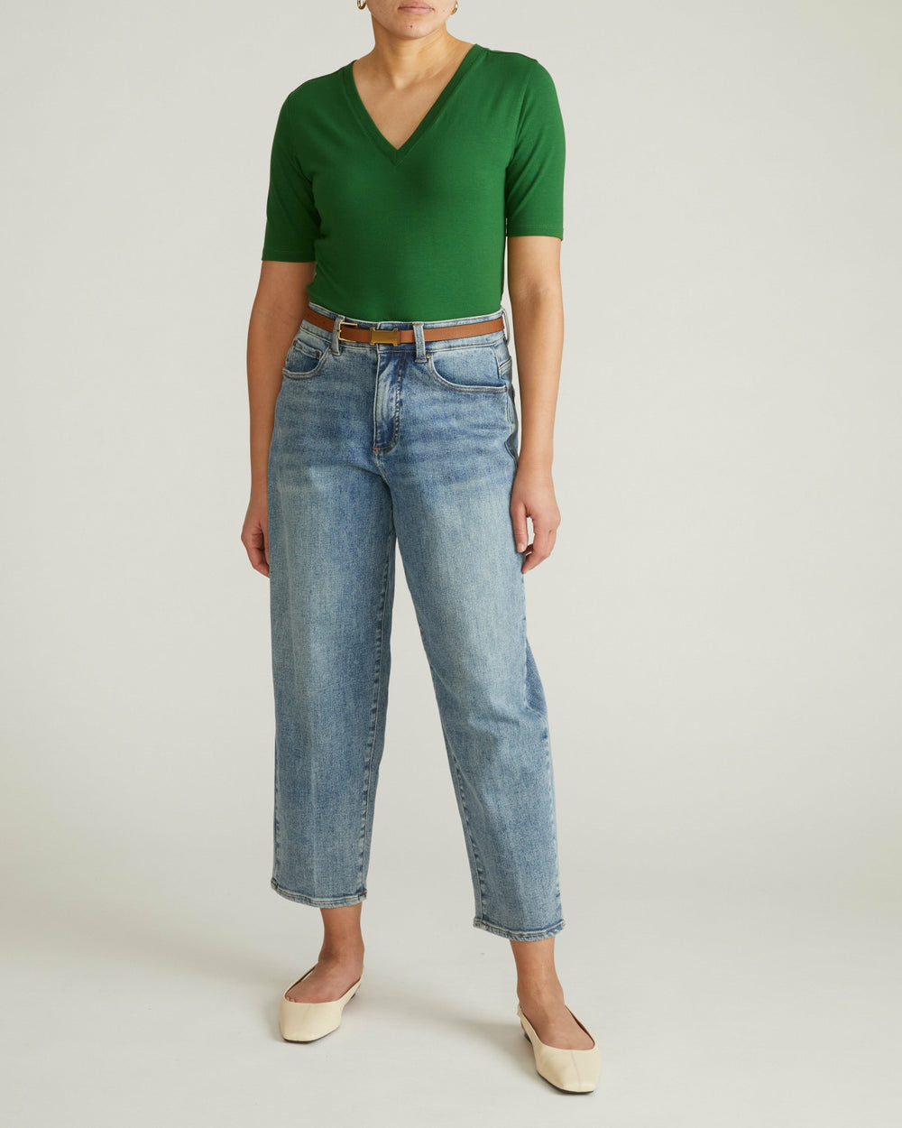 Maia Stovepipe Sleeve V Neck Tee - Universal Standard