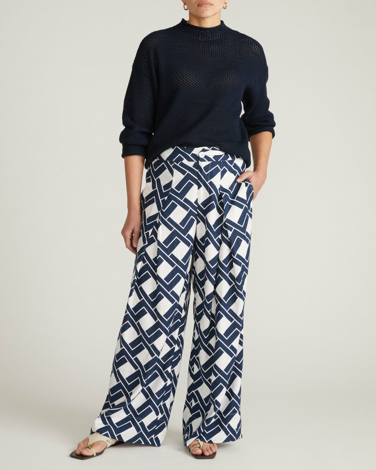 Positano Pointelle Mock Neck Sweater - Universal Standard